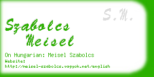 szabolcs meisel business card